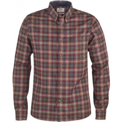 Camisa Fjallraven Stig Flannel Hombre Rojas Oscuro - Chile NRX765180